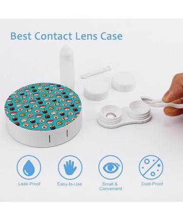 Cute Sushi Kawaii Contact Lens Case - Portable Travel Box with Mirror for Optimum Eye Care - Buy Online on GoSupps.com
