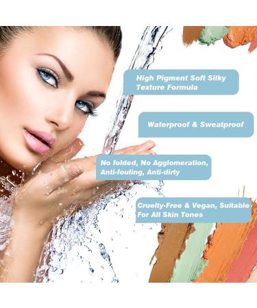 Makeup Artist Palette Concealer Foundation Palette 18 Colors Waterproof Facial Foundation Cream Long Lasting Beauty Contour Palette for Dating Voy - Buy Online on GoSupps.com