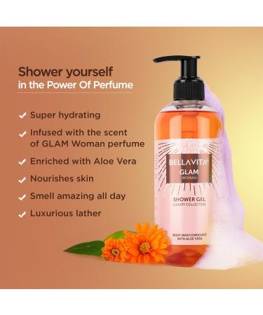 Be lla Vi ta Luxury Glam Body Wash - Refreshing Aloe Vera Shower Gel for Deep Cleansing & Hydration | 500 ml - Buy Online on GoSupps.com