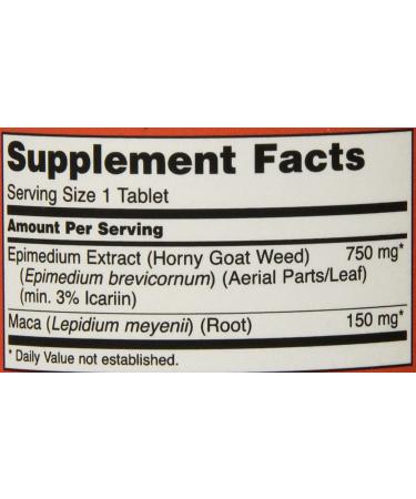 NOW Foods Horny Goat Weed 750mg 90-Tablets | Natural Aphrodisiac Support - Buy Online on GoSupps.com