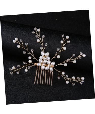 Ipetboom Bridal Headpiece Women Hairpin Bridal Wedding Tiara Wedding Hair Comb Crystal Headpiece Wedding Headpiece Bride Hair Accessories Pearl Bridal Tiara - Buy Online on GoSupps.com