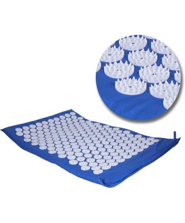 Acupressure Mat for Pain Relief & Relaxation | Set with Nail Mat & Carrying Bag - Blue | Perfect for Men & Women - Buy Online on GoSupps.com