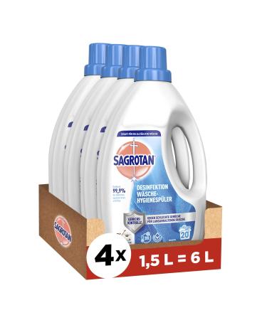 Sagrotan laundry hygiene pollution heavenly-disinfectant for hygienically clean and fresh laundry-4 x 1.5 l cleaner in a practical benefit pack 1.5 l (4 Pack)