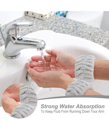 Araluky 6 Pcs Spa Headband Wrist Washband Scrunchies Set for Face Washing - No Drip Cleansing Cuffs - Buy Online on GoSupps.com