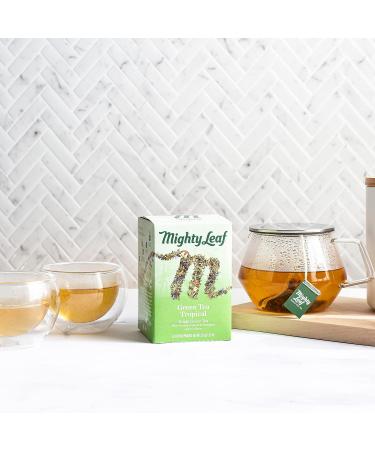 Mighty Leaf Tea Green Whole Leaf Tea Bags - Green Tea Tropical 15 Count | Pineapple, Guava & Tropical Fruit Flavors | Light Caffeine - Buy Online on GoSupps.com