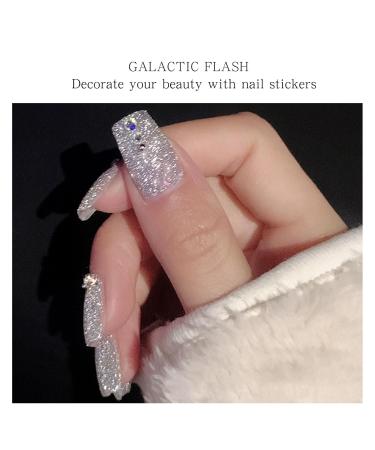 JMEOWIO Silver Nail Foil Glitter - Self-Adhesive Gel Nail Stickers for Stunning Nail Designs | International Shipping - Buy Online on GoSupps.com