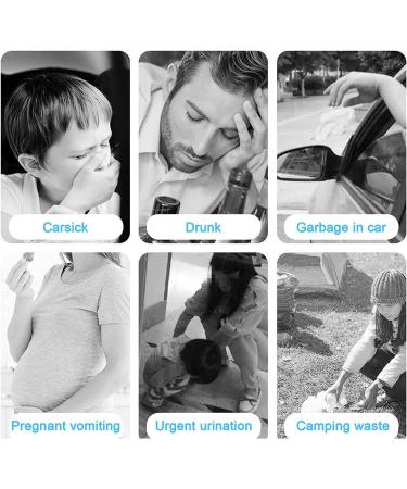 Harewu 10 Pcs 1000ml Disposable Vomit Bags for Morning Sickness - Blue (10pc) - Buy Online on GoSupps.com