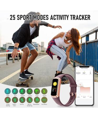 1.10'' AMOLED Fitness Tracker with Heart Rate & Sleep Tracking - 25 Sports Modes - Pedometer for Android & iPhone - Bordeaux - Buy Online on GoSupps.com