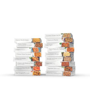 HMR Ultimate Entree Variety Pack, 17 Different Ready to Eat Meals, 7-8oz. Servings, 17 Meals 17 Pack