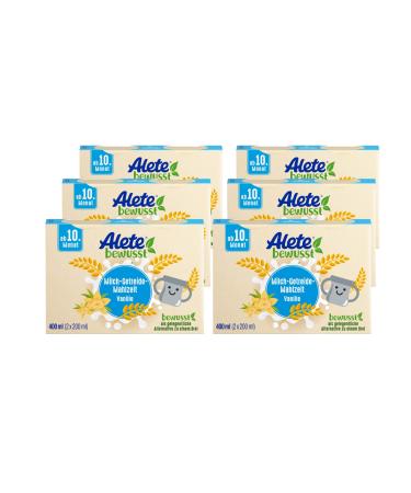 Alete deliberately milk-cereal meal vanilla from the 10th month ready-to-drink baby food with vanilla aroma practical replacement for baby porridge warm or cold 6 x 400 ml (2 x 200 ml) - Buy Online on GoSupps.com