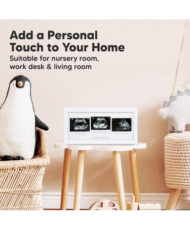 Sonogram Picture Frame Trio - Ultrasound Frames for Mom to Be - Baby Nursery Decor - Pregnancy Announcement Gift - Pregnant Mom Gifts (Alpine White) - Buy Online on GoSupps.com