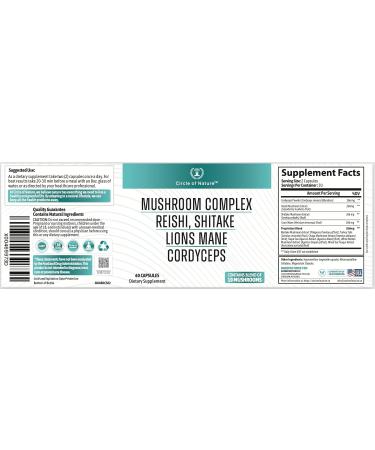 Brain Booster Mushroom Complex Supplement, Natural Mood Uplifter with 10 Function Mushrooms, Lions Mane, Reishi, Cordyceps and 7 More in Capsules 1330mg Made in USA, 60 Capsules - Buy Online on GoSupps.com