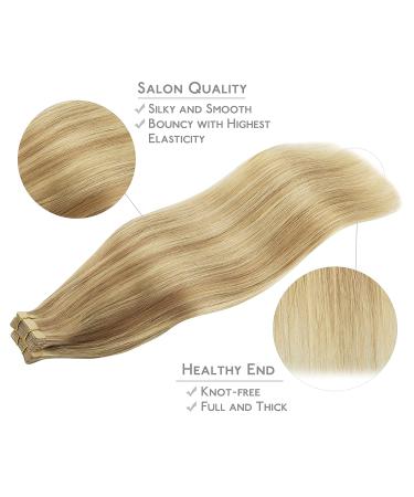 WENNALIFE Tape in Hair Extensions Human Hair 20pcs 50g 20 inch Light Blonde Highlighted Golden Blonde Remy Hair Extensions - Buy Online on GoSupps.com