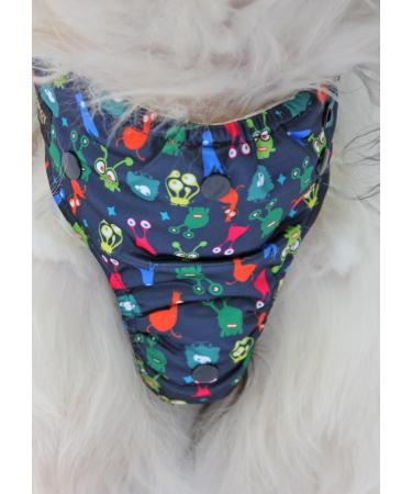 Glenndarcy Adjustable Waterproof Dog Diaper - Medium Black for Urinary Incontinence | 2 Washable Inserts | International Shipping Available - Buy Online on GoSupps.com