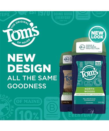 Tom's of Maine Men's Antiperspirant Deodorant North Woods 2.8 oz 3-Pack - Buy Online on GoSupps.com