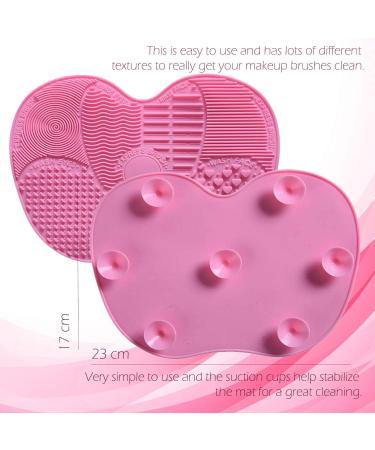 Silicone Makeup Brush Cleaning Mat - Pink | Fast International Shipping & Easy Cleaning Solutions - Buy Online on GoSupps.com