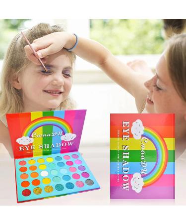 Cevioce Kids Makeup Eyeshadow Palette - 35 Color Highly Pigmented Kit for Girls | Glitter, Matte, Shimmer & Metallic Shades | Full Face Makeup Gift Set - Buy Online on GoSupps.com