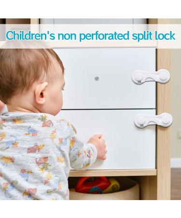 10 Pcs Kitchen Cupboard Locks for Children Adhesive Safety Locks for Cupboards Baby Locks Cupboard Child Locks Baby Safety Locks Suitable for Wardrobe Cupboard Drawer and Refrigerators - Buy Online on GoSupps.com