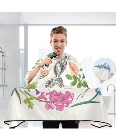 Waterproof Barber Cape - Stylish Flower & Bunny Cheetah Haircut Bib for Men & Women | Unisex Hair Cutting Cape - Buy Online on GoSupps.com