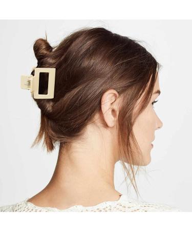 MuForu 4 Pack Small Non Slip Matte Rectangle Hair Clips for Women - Cute Square Jaw Clips Hair Styling Accessories - Multicolor - 2 Inch - Buy Online on GoSupps.com