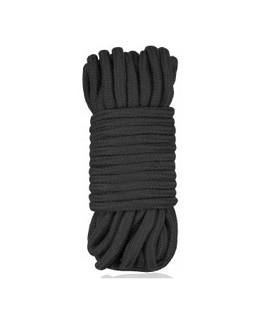 U/B LIFETORE Soft Rope Cord,2Pack Soft Rope 10 M/33 Feet 8 MM All Purpose Rope Craft Rope One Pack - Black
