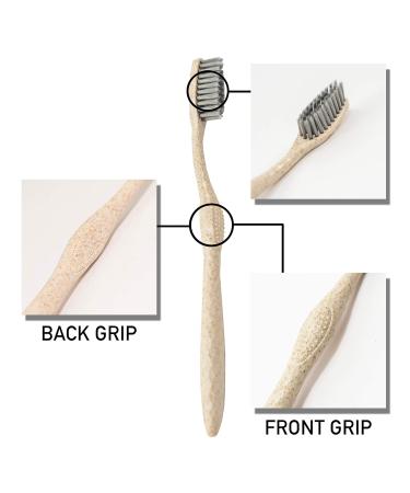 Bleeker and Rowe Biodegradable Eco-Friendly Toothbrushes - BPA Free Soft Bristles - Sustainable & Recycled Packaging - Pack of 10 - Buy Online on GoSupps.com