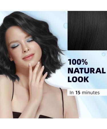 Evil Black hair color shampoo for gray hair black hair dye shampoo 3 in 1semipermanent hair color shampoo for women and men 100 gray coverage - Buy Online on GoSupps.com