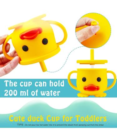 Silicone Toddler Training Sippy Cup with Lid & Double Handle - Unbreakable, 7oz, 6+ Months - Yellow - Buy Online on GoSupps.com