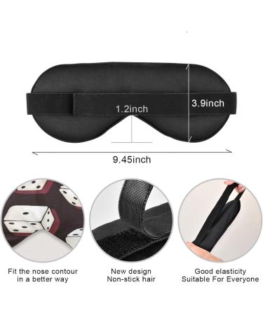 Buy Cartoon Dices Light Blocking Sleep Mask | Adjustable Soft Eye Cover for Men & Women - Perfect for Travel & Naps - Buy Online on GoSupps.com