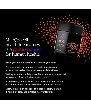 MitoQ + Curcumin Capsules - Powerful CoQ10 Antioxidant Supplement with Super Bioavailable Longvida Curcumin Turmeric for Immunity, Digestive Health & Key Organ Support - Buy Online on GoSupps.com