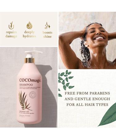 CocoMagic Nourishing Shampoo - Coconut Oil & Botanical Extracts for Softness & Shine | Paraben Free Cruelty Free Made in USA (32 oz - Buy Online on GoSupps.com