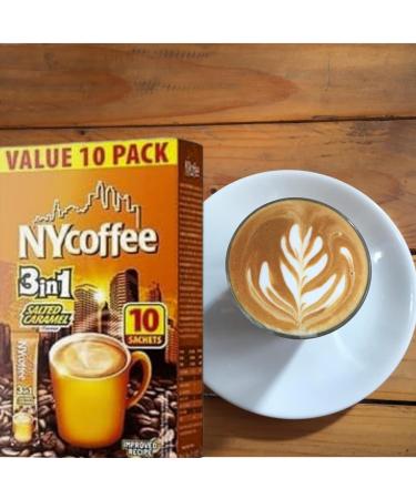 NYCoffee 3 in 1 Coffee Sachets- Salted Caramel Flavour Bundled with Temas Store - Buy Online on GoSupps.com