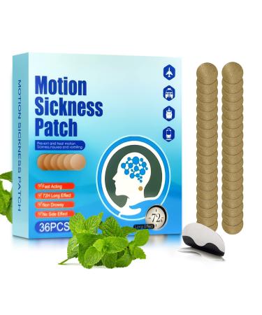 LEOP Motion Sickness Patches - 36 Count Sea Sickness Patch for The Relief of Nausea and Vertigo in Adults and Kids from Travel of Cars Ships Airplanes
