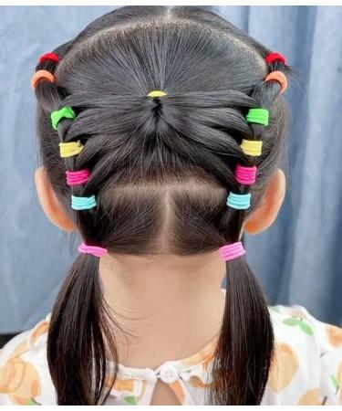200-Piece Colorful Elastic Hair Tie Set for Kids | Ponytail Hair Bands & Accessories for Little Girls - Buy Online on GoSupps.com