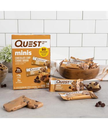 Quest Nutrition Mini Protein Bars Bundle Chocolate Chip Cookie Dough and Cookies & Cream High Protein Low Carb Keto Friendly 14 Count Each - Buy Online on GoSupps.com
