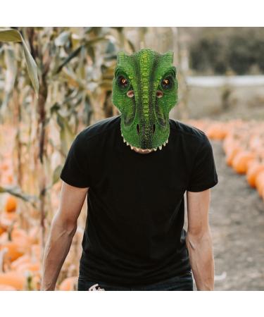 Buy Holidyoyo Dinosaur Mask | Realistic PU Dino Mask for Halloween Cosplay & Fun | International Shipping Available - Buy Online on GoSupps.com