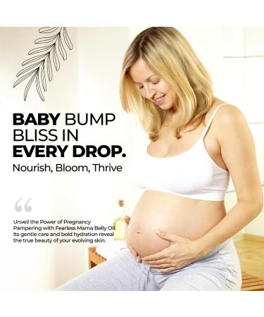 Fearless Mama Belly Oil | Prevent Stretch Marks & Soothe Skin | Quick-Dry Pregnancy Body Oil with Shea & Vitamin E - Buy Online on GoSupps.com