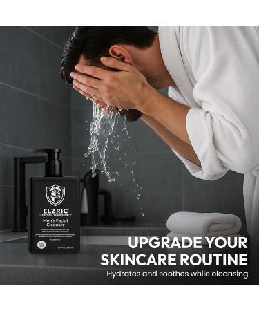 Elzric Men s Facial Cleanser Deep Cleansing & Hydrating Face Wash for Oily Dry & Sensitive Skin Exfoliating Daily Cleanser with Salicylic Acid Green Tea & Amino Acids 6.7 oz - Buy Online on GoSupps.com