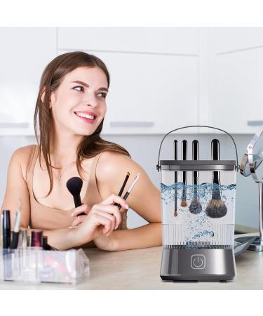 Makeup Brushes Cleaner Electric Cosmetic Brush Cleaner Beauty Blending Cleaners Automatic Spinning Makeup Brush Cleaner Advance Technology for All Size Makeup Brushes Black - Buy Online on GoSupps.com