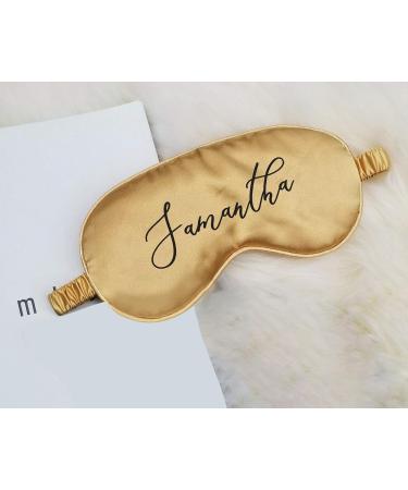 Custom Satin Sleep Mask - Personalized Gift for Her/Him | Valentine's Day/Bridal Shower Favor | Monogrammed Eye Mask, Various Colors - Buy Online on GoSupps.com