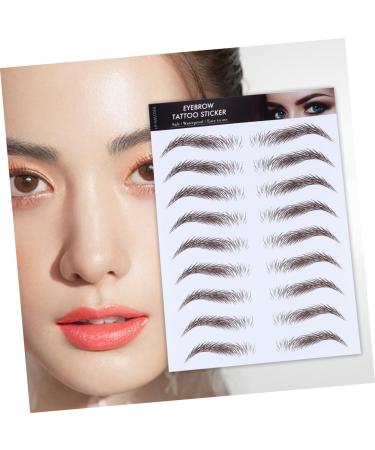 Didiseaon 8 Pcs Eyebrow Stickers Eyebrows Eyebrow Peel off Green Lashes Fake Water Transfer Paper with Soy Ink 21x15cmx2pcs Brownx2pcs - Buy Online on GoSupps.com