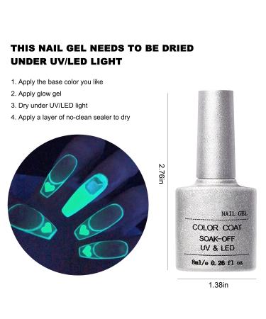 Fokostar Glow in the Dark Translucent Color Changing Nail Gel Polish - 0.26 fl oz - Buy Online on GoSupps.com