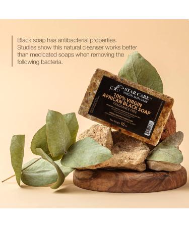 100% Virgin African Black Soap - 7.5oz | Natural Skin Care Moisturizing & Cleansing | International Shipping Available - Buy Online on GoSupps.com