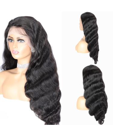 30 Inch Body Wave Lace Front Wig for Black Women - Brazilian Human Hair Pre Plucked 13x4 HD Lace Frontal Wig, Natural Looking Glueless Wig - Buy Online on GoSupps.com