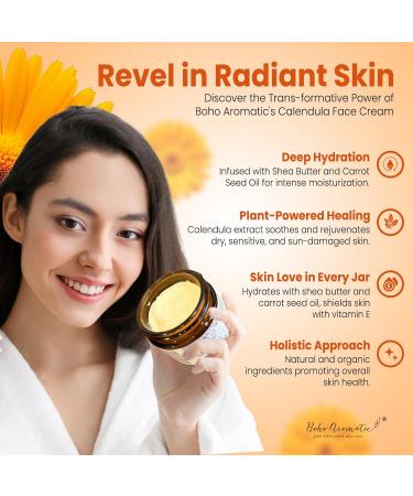 Calendula Nourishing Face Cream | Natural & Organic Hydrating Moisturizer for Dry Skin | Vegan Facial Cream | International Shipping Available - Buy Online on GoSupps.com