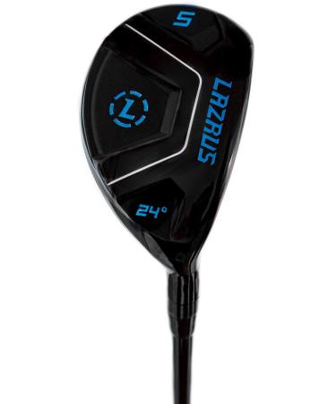 LAZRUS GOLF Premium Hybrid Golf Clubs for Men - 2,3,4,5,6,7,8,9,PW Right Hand & Left Hand Single Club, Graphite Shafts, Regular Flex Black Right Hand #5, RH, Black Single