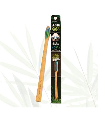 Woobamboo! Bamboo Toothbrush - Slim Handle - Soft Bristle - BPA Free Nylon Bristles - Eco-Friendly Biodegradable Compostable Vegan (Pack of 1)