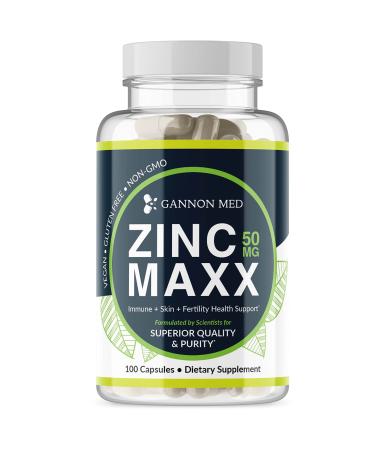 Zinc Supplements - Immunity + Skin + Reproductive Health Minerals - Zinc Chelate Immune Booster for Kids & Adults (Single Zinc MAXX) 100 Count (Pack of 1) Zinc Maxx