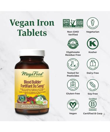 Mega Food Blood Builder 72 Tabs - Boost Energy & Support Health | International Shipping - Buy Online on GoSupps.com