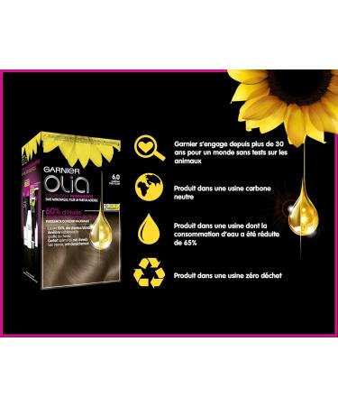 Garnier - Olia - Ammonia-free oil-based chestnut hair dye Ch tain Tr s Clair - Buy Online on GoSupps.com